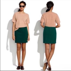 NWT!!!Madewell emerald green skirt size 2